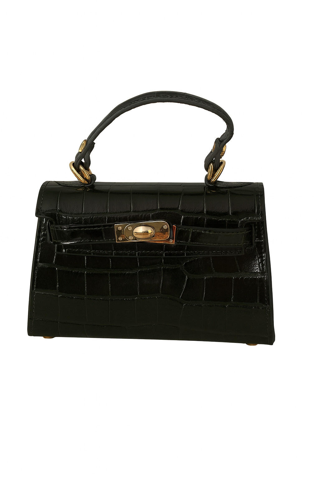 Musa Krokodil-Effekt Echtleder Handtasche 19cm – Italienische Eleganz, Vielseitig & Chic