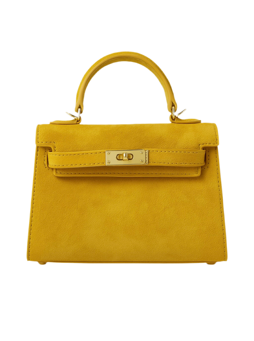 Eleganter Musa Mini-Tasche: Samtige Wildlederoptik, verstellbarer Gurt, Goldverschluss