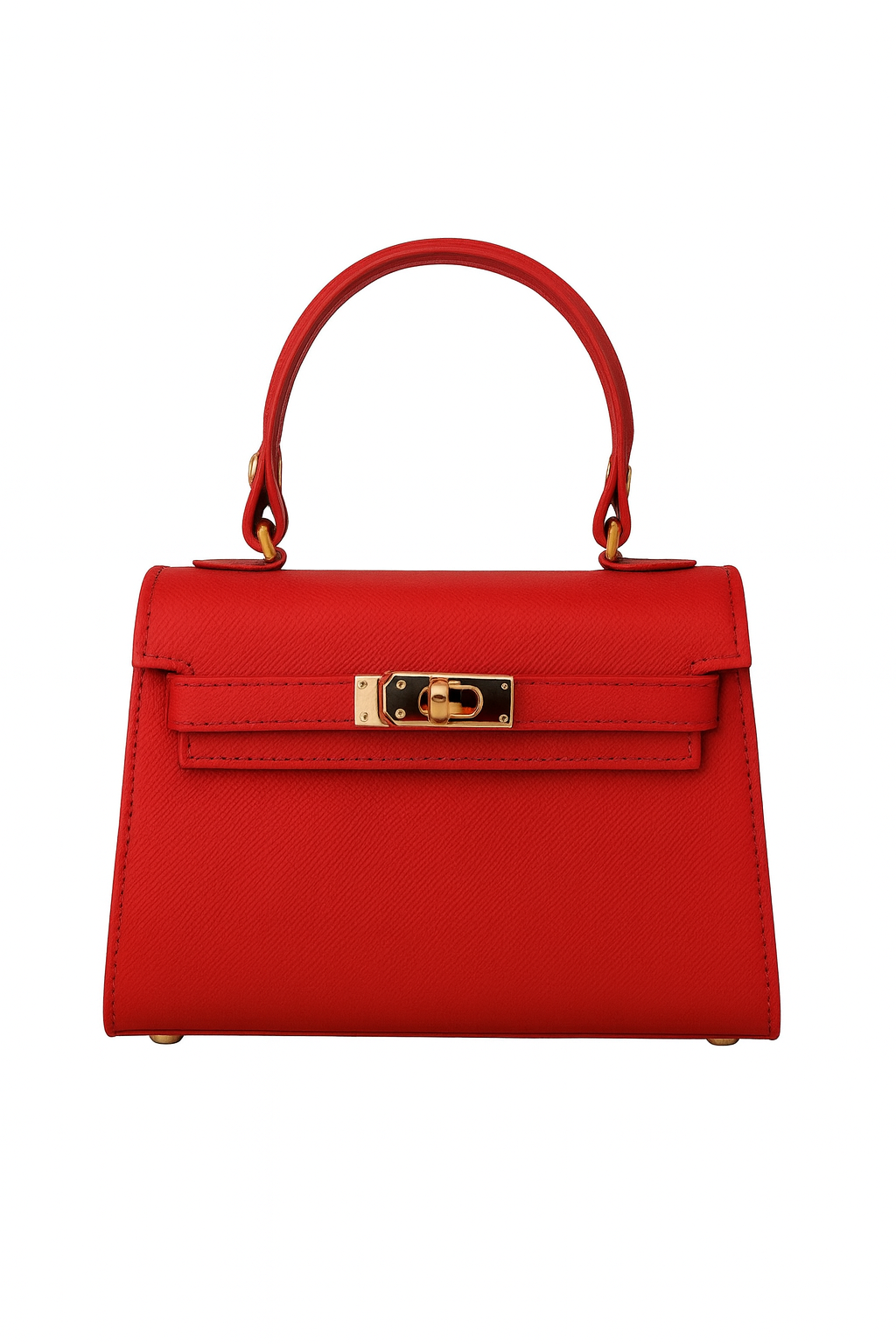 Luxuriöse Musa Mini-Handtasche 19cm aus genarbtem Echtleder – Italienische Handwerkskunst