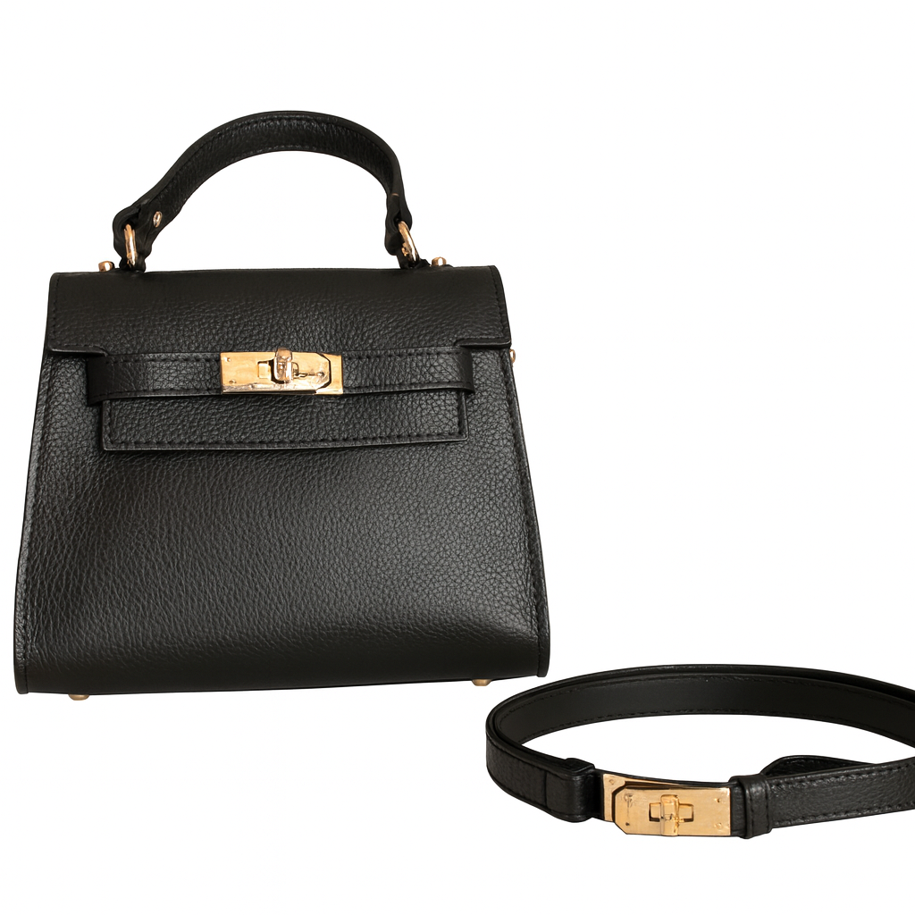 Hochwertiges Leder Set: Elegante Tasche und Gürtel für Damen