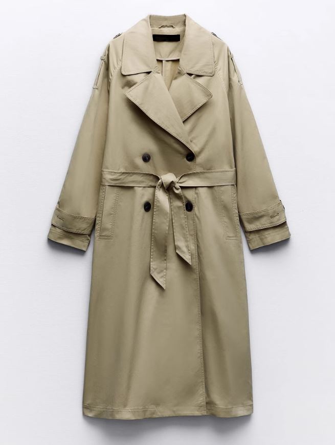 Eleganter Damen Trenchcoat Lang Klassisch: Vielseitiger Übergangs Mantel mit Gürtel