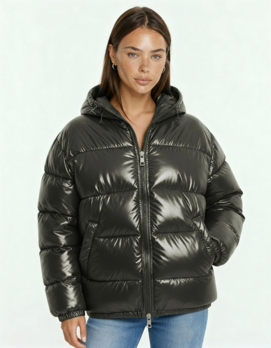 Viral Bella Léa Pufferjacke - Unisex olivgrün
