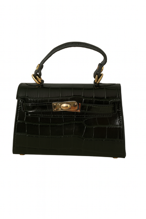 Musa Krokodil-Effekt Echtleder Handtasche 19cm – Italienische Eleganz, Vielseitig & Chic