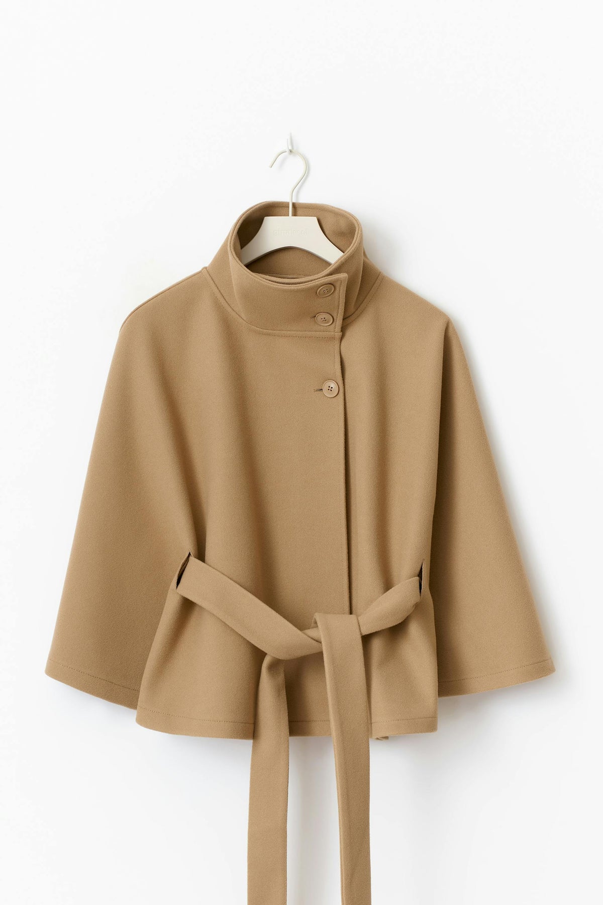Gina Tricot Belt Cape Jacke Beige Camel Oversize Mantel