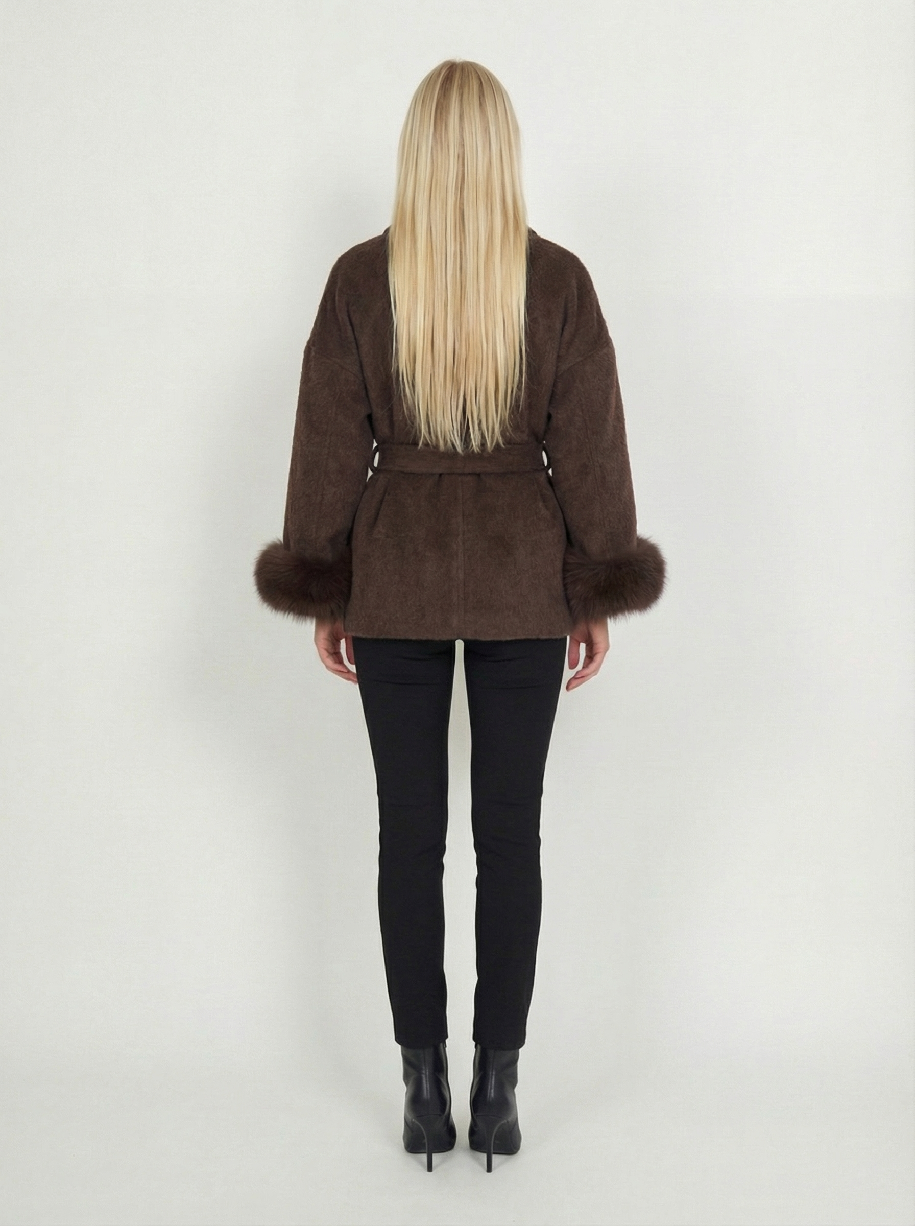 Bella Léa wool coat burgundyrot