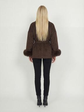 Bella Léa wool coat burgundyrot