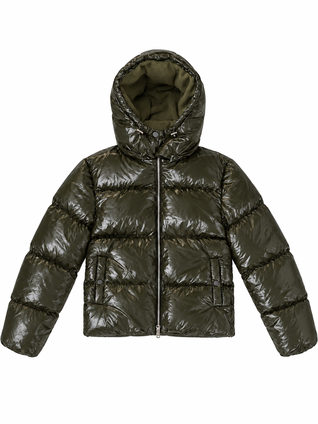 Premium Pufferjacke - olivegrün