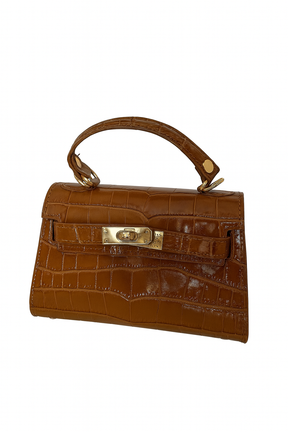 Musa Krokodil-Effekt Echtleder Handtasche 19cm – Italienische Eleganz, Vielseitig & Chic