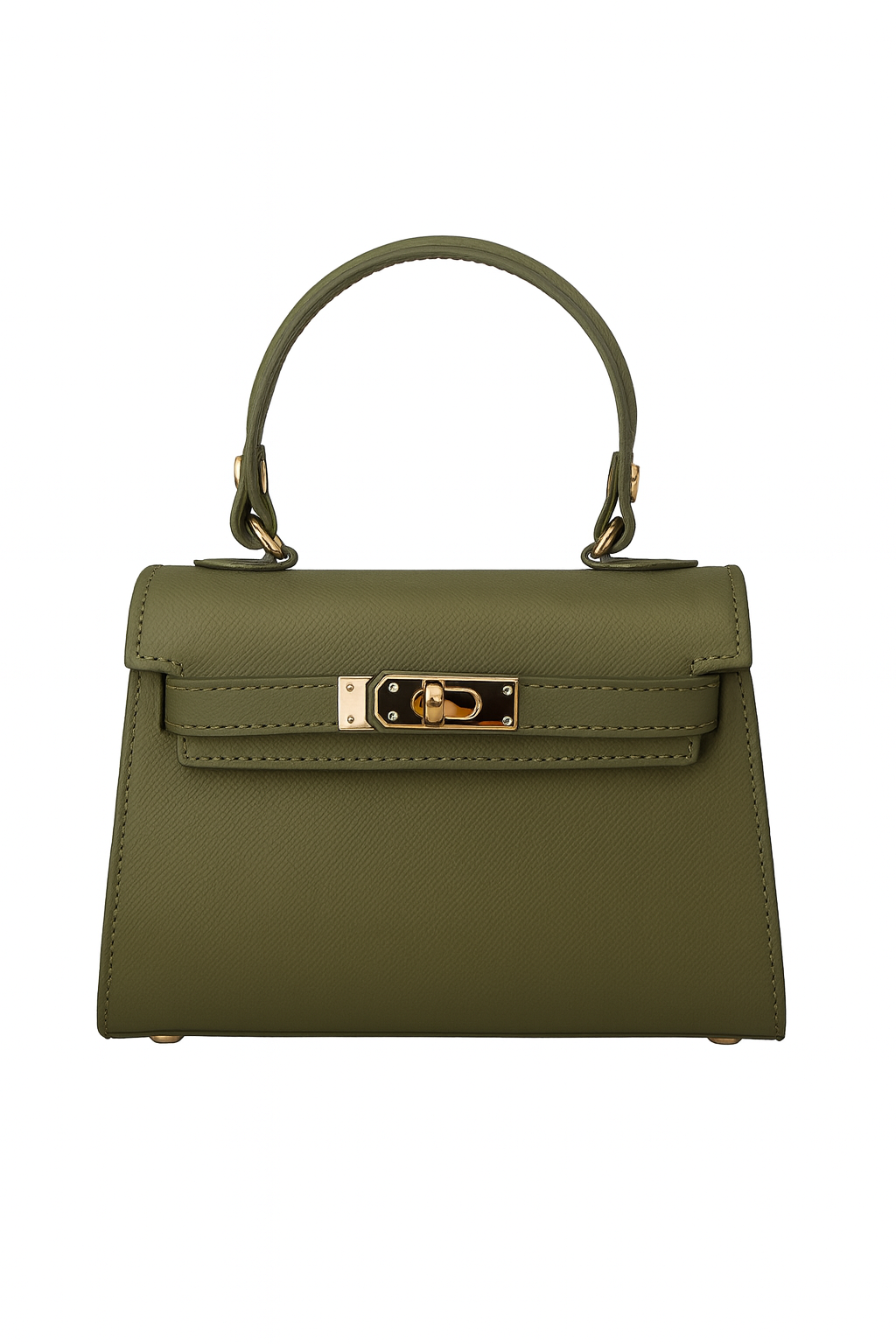 Luxuriöse Musa Mini-Handtasche 19cm aus genarbtem Echtleder – Italienische Handwerkskunst