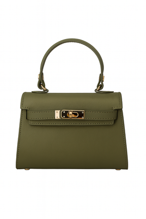 Luxuriöse Musa Mini-Handtasche 19cm aus genarbtem Echtleder – Italienische Handwerkskunst