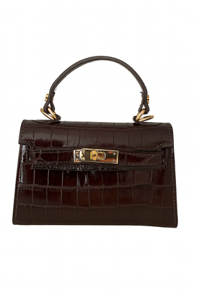 Musa Krokodil-Effekt Echtleder Handtasche 19cm – Italienische Eleganz, Vielseitig & Chic