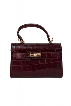 Musa Krokodil-Effekt Echtleder Handtasche 19cm – Italienische Eleganz, Vielseitig & Chic