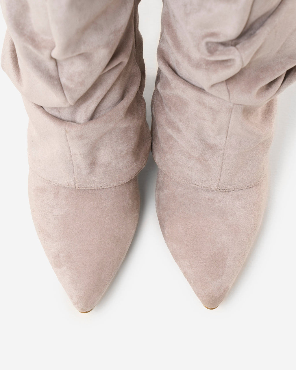 Lavista Slouchy Suede Kniehohe Stiefel Taupe mit Absatz