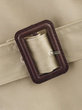 Moderner Caliante Damen Cropped Trenchcoat in Beige und Schwarz