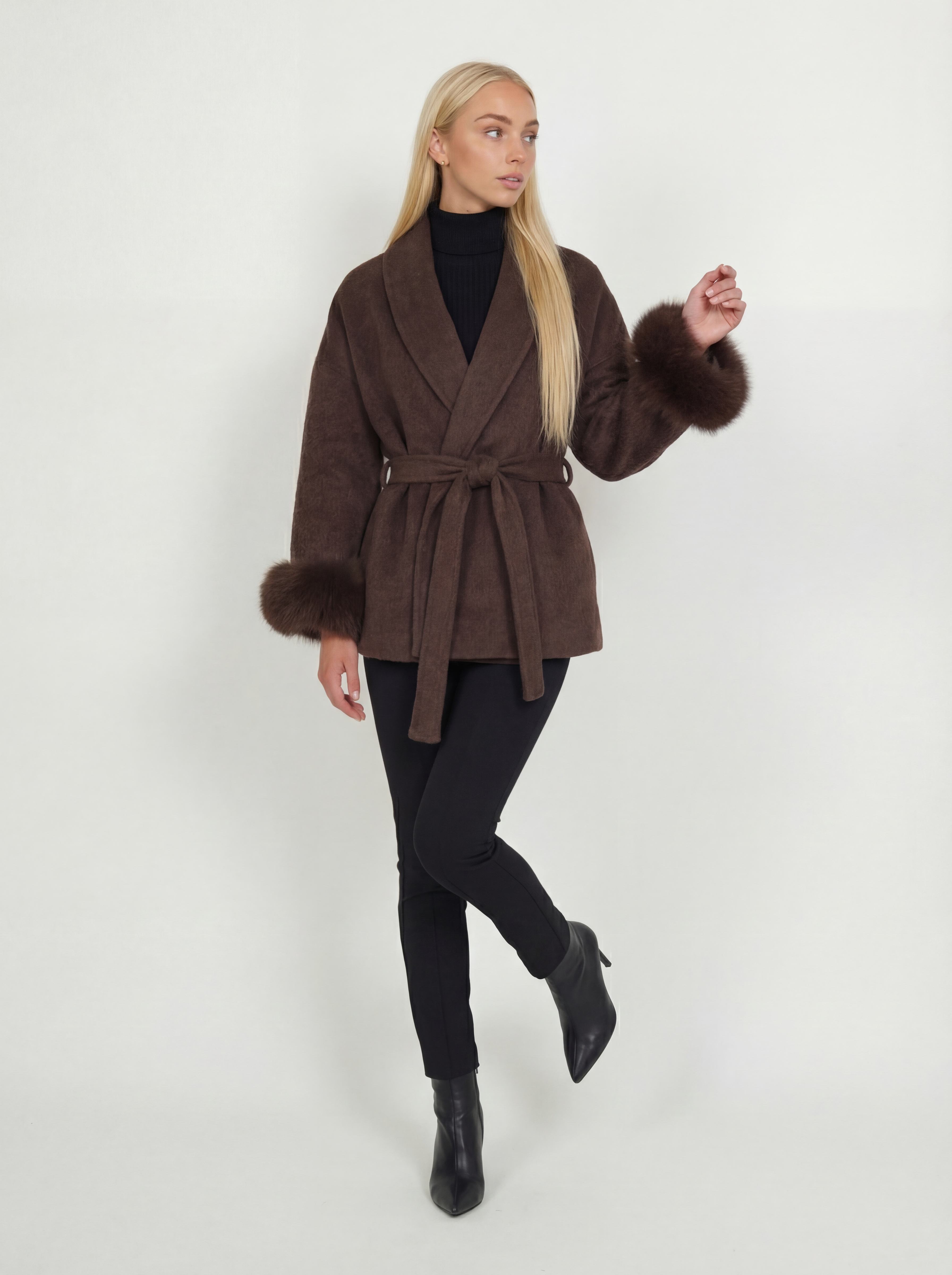 wool coat - braun