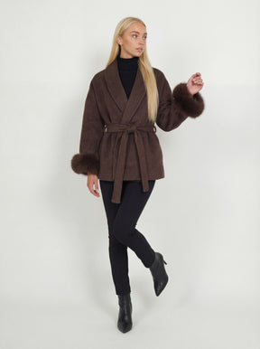 Bella Léa wool coat burgundyrot