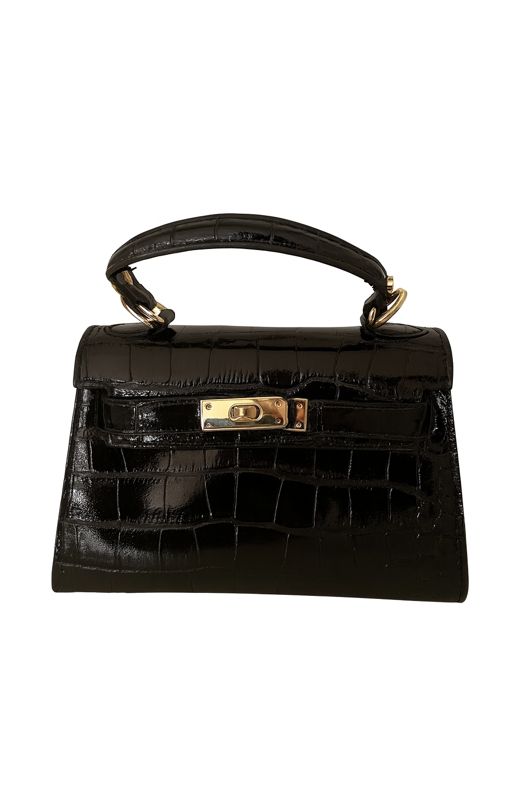 Musa Krokodil-Effekt Echtleder Handtasche 19cm – Italienische Eleganz, Vielseitig & Chic