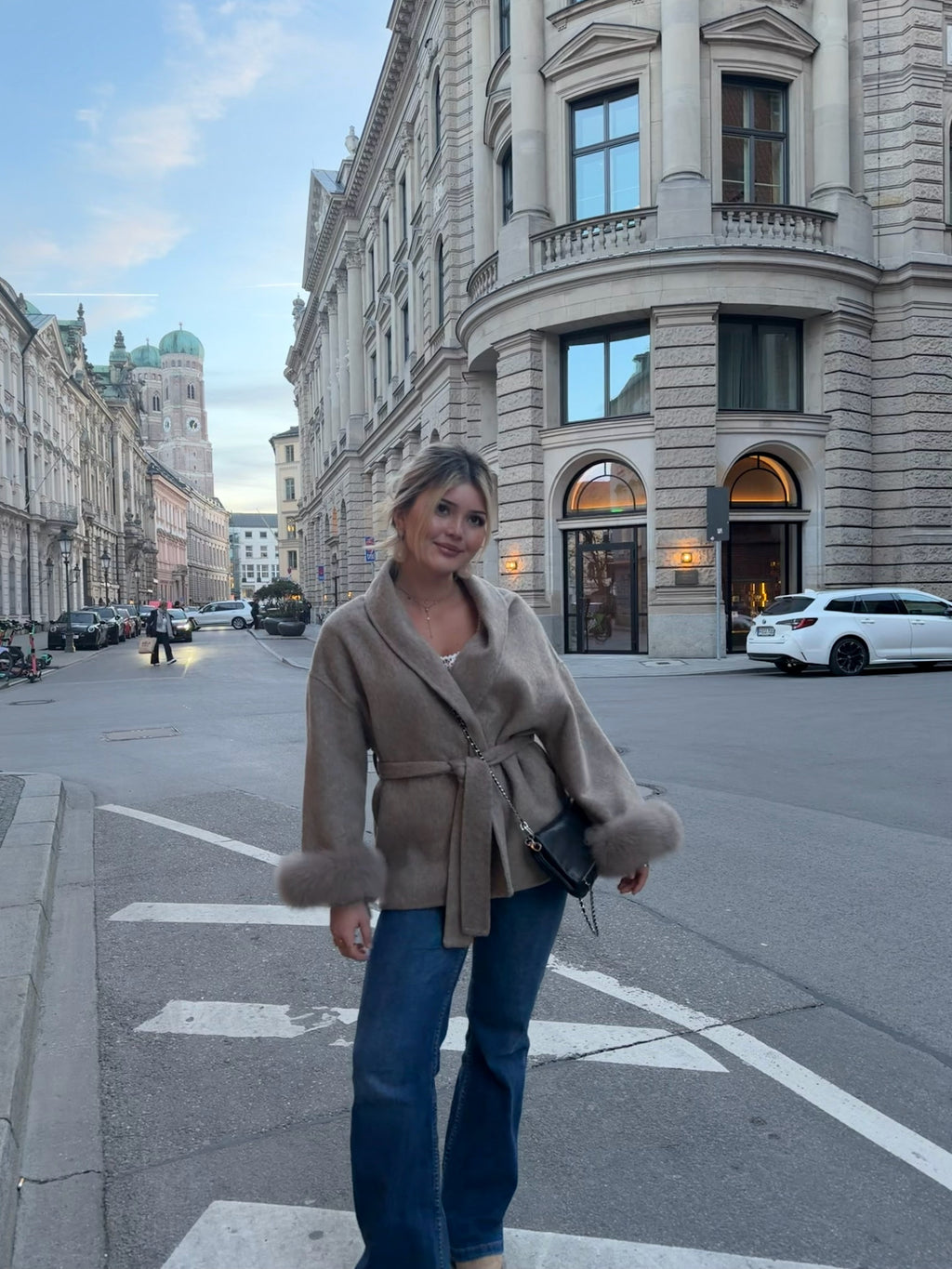 wool coat - taupe