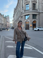 wool coat - taupe