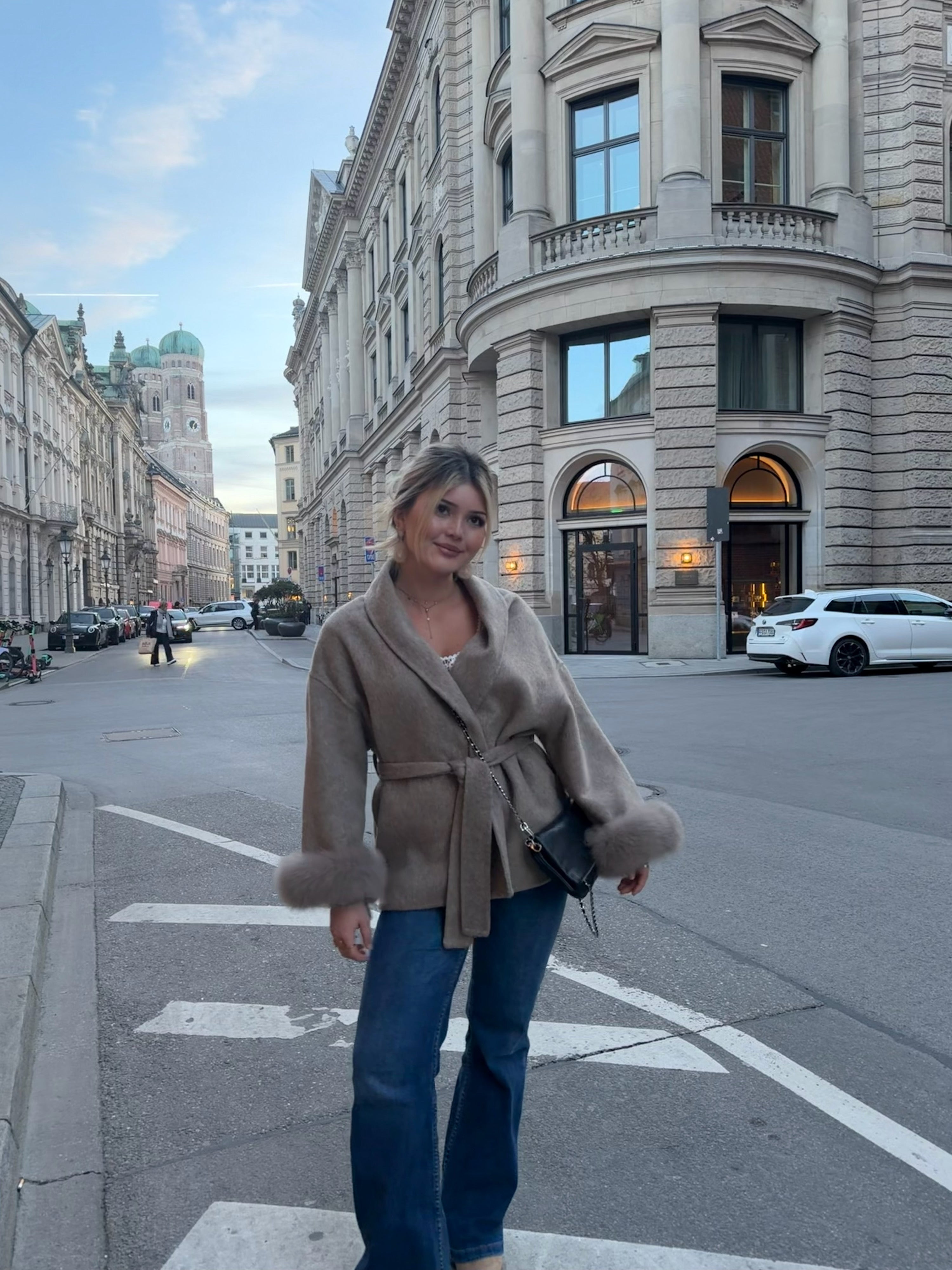 wool coat - taupe