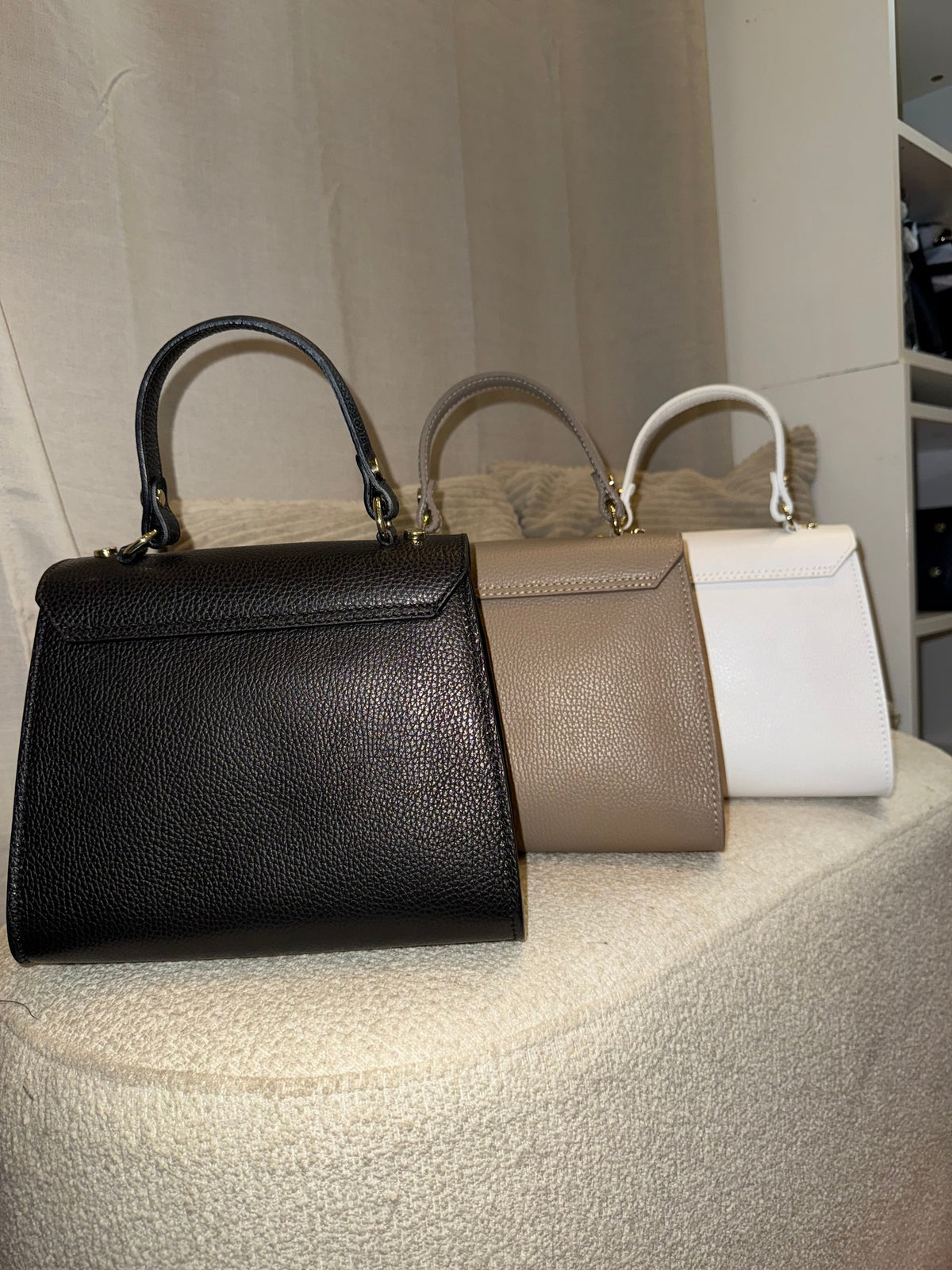 Hochwertige Rindsleder Damen Schultertasche – Elegante Handtasche mit Zertifikat