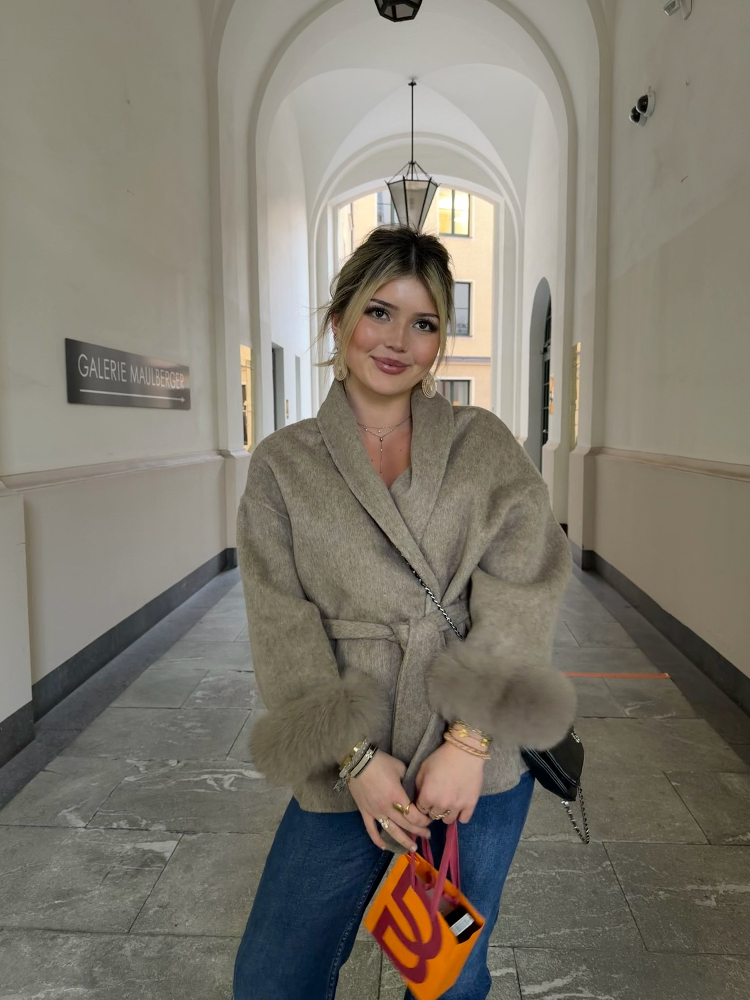 wool coat - taupe
