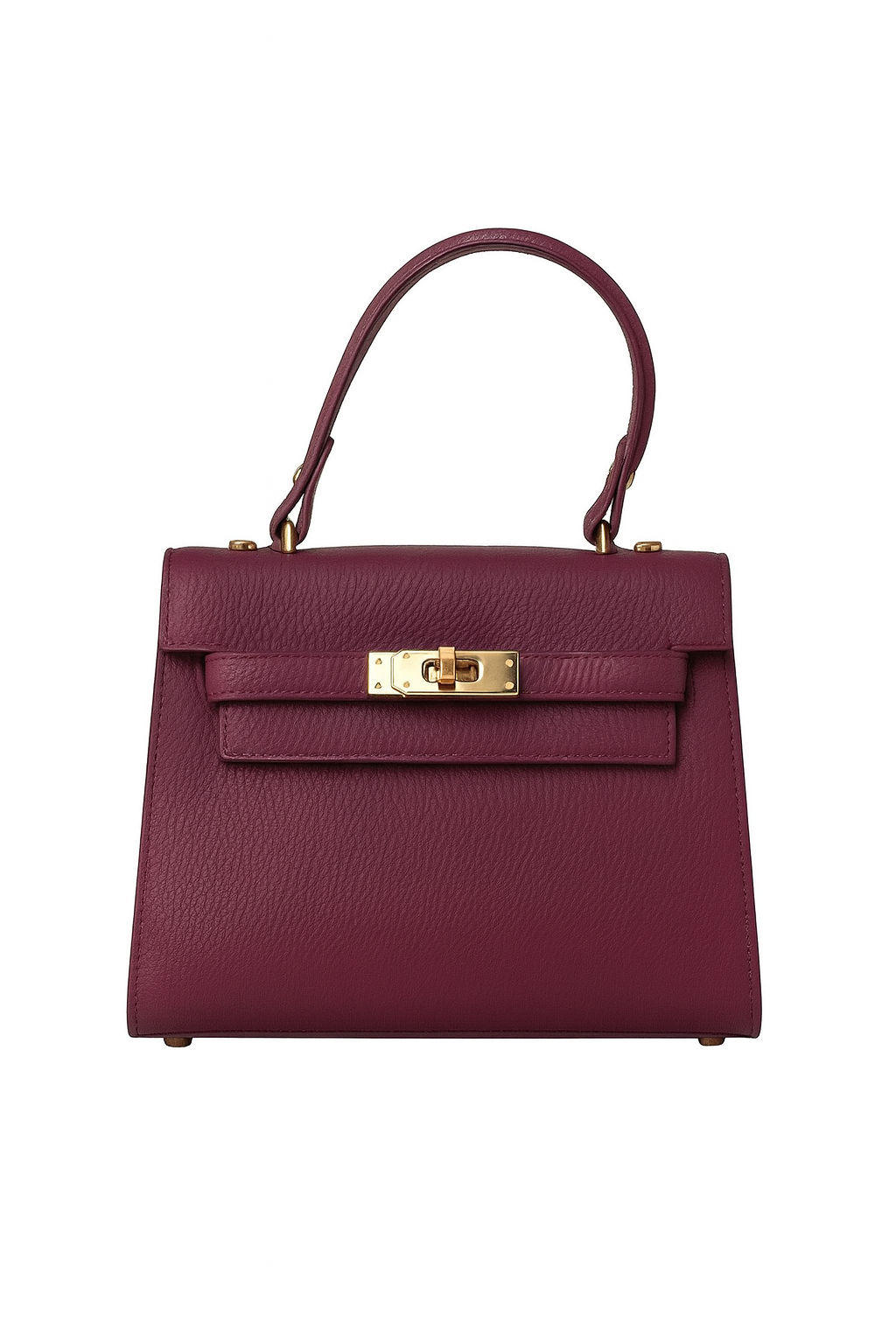 Musa Luxuriöse Genarbtes Leder Mini Handtasche 25cm Italienische Qualität Vielseitig