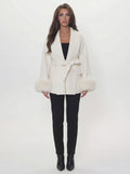wool coat - weiß