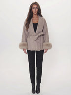 wool coat - taupe