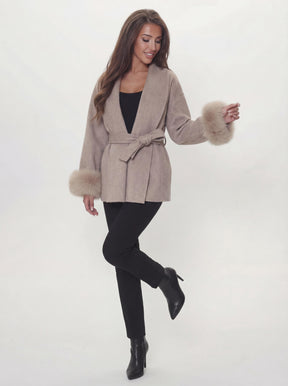 Bella Léa wool coat burgundyrot