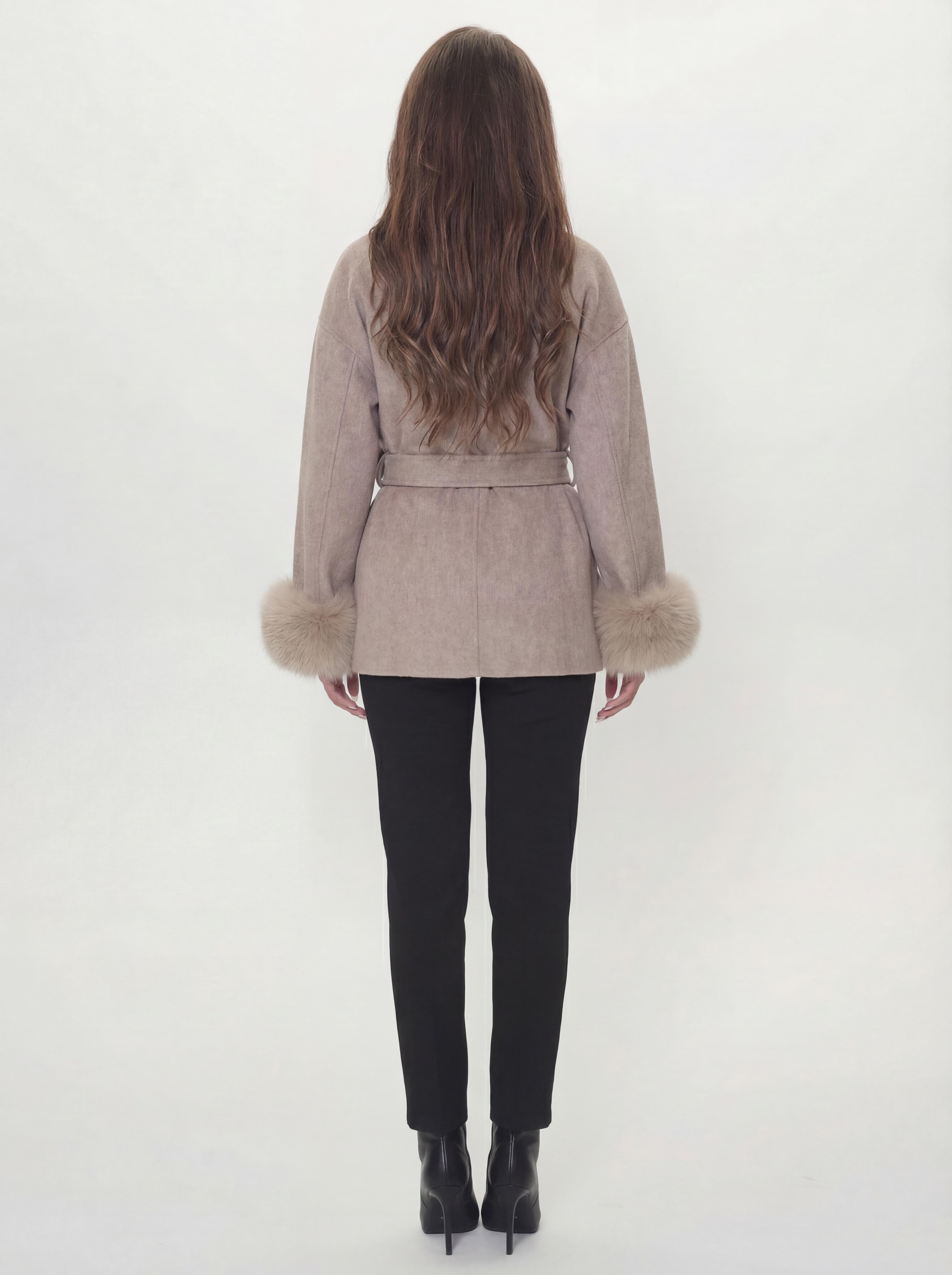 wool coat - taupe