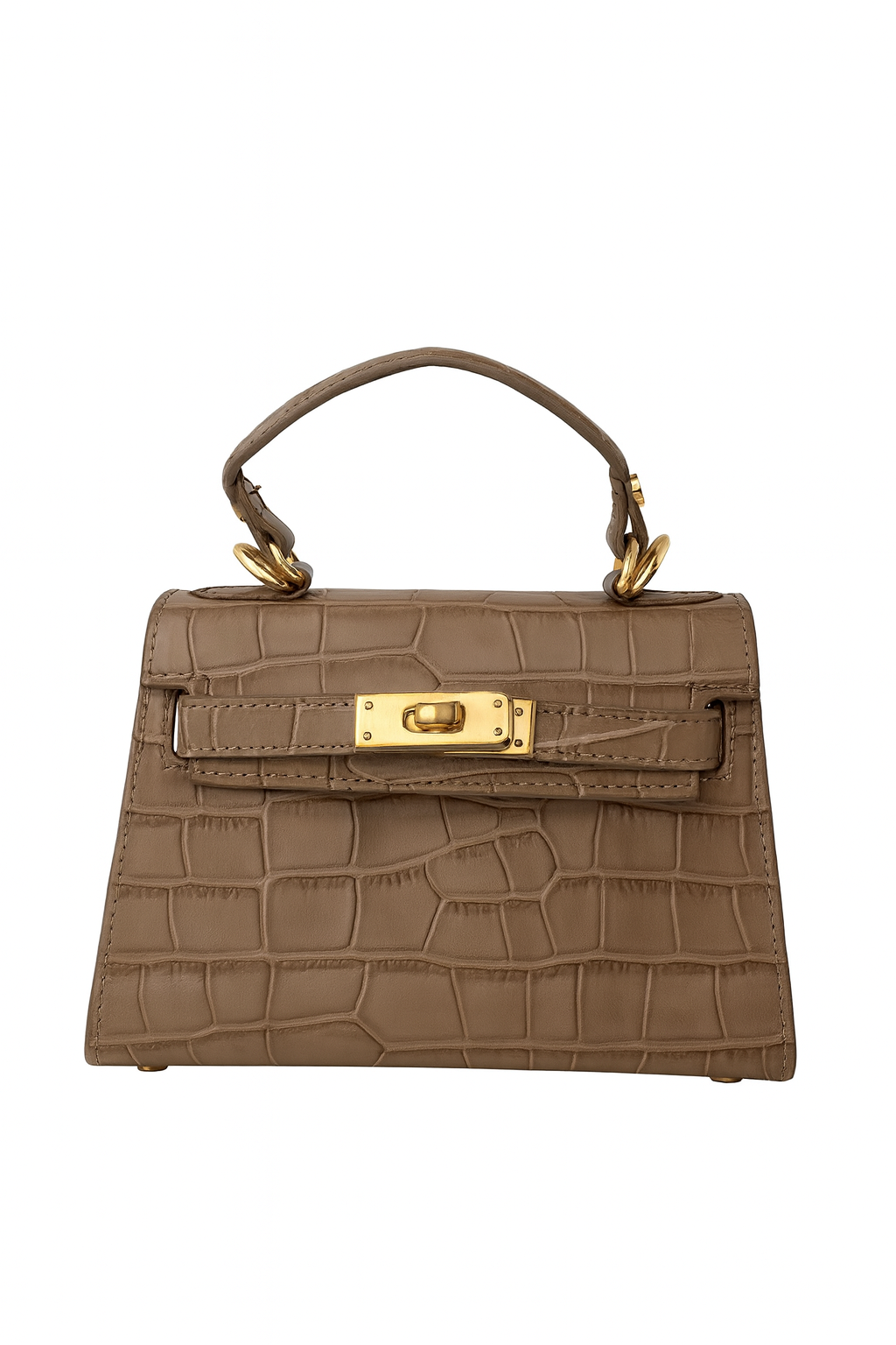 Musa Krokodil-Effekt Echtleder Handtasche 19cm – Italienische Eleganz, Vielseitig & Chic