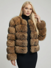 Aléor Beverly Pelzjacke Luxuriöse kuschelige Damenjacke für kalte Winter Tage