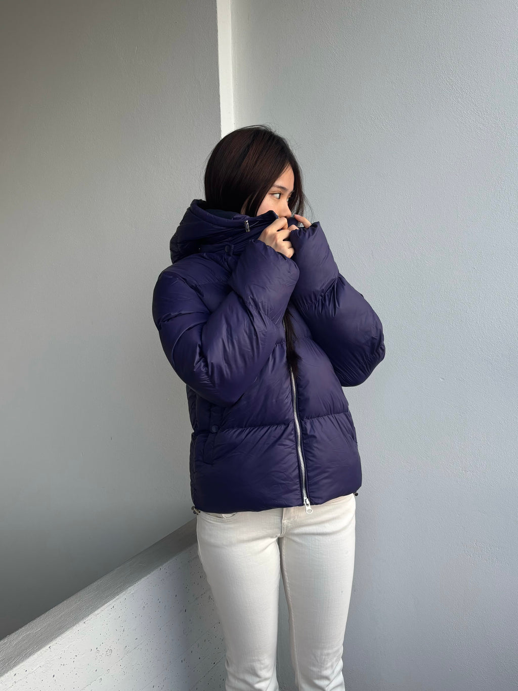 Premium Pufferjacke - navyblau