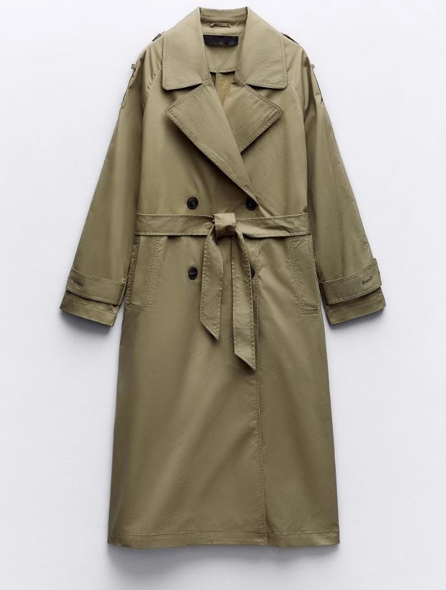 Eleganter Damen Trenchcoat Lang Klassisch: Vielseitiger Übergangs Mantel mit Gürtel