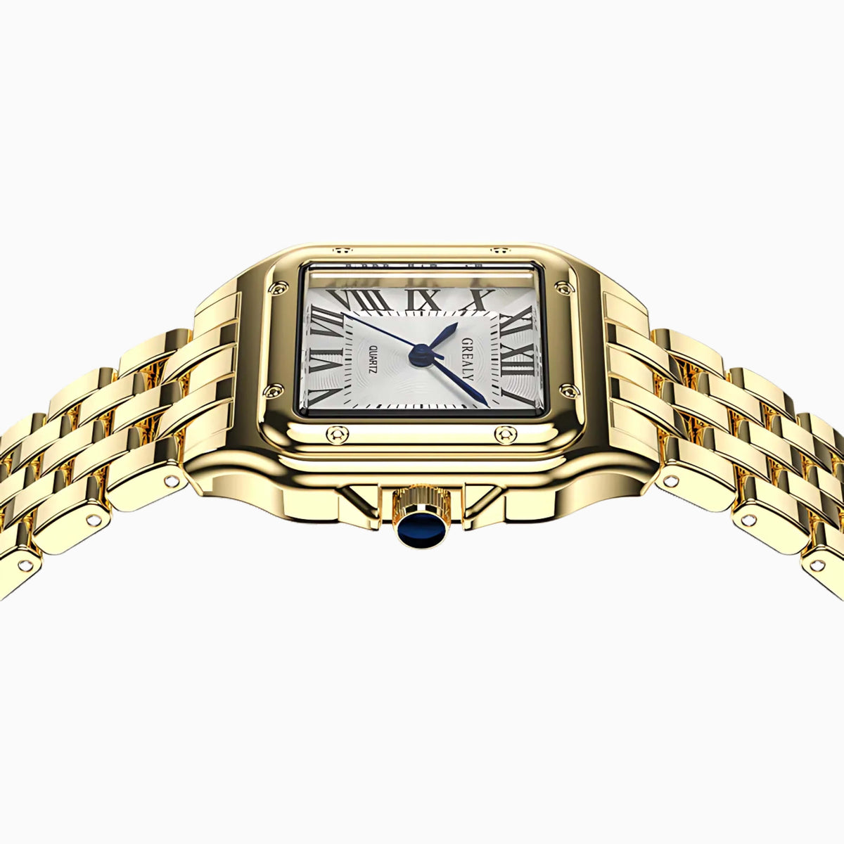 VILMARIE Lumière elegante Edelstahl Armbanduhr für Damen in Gold