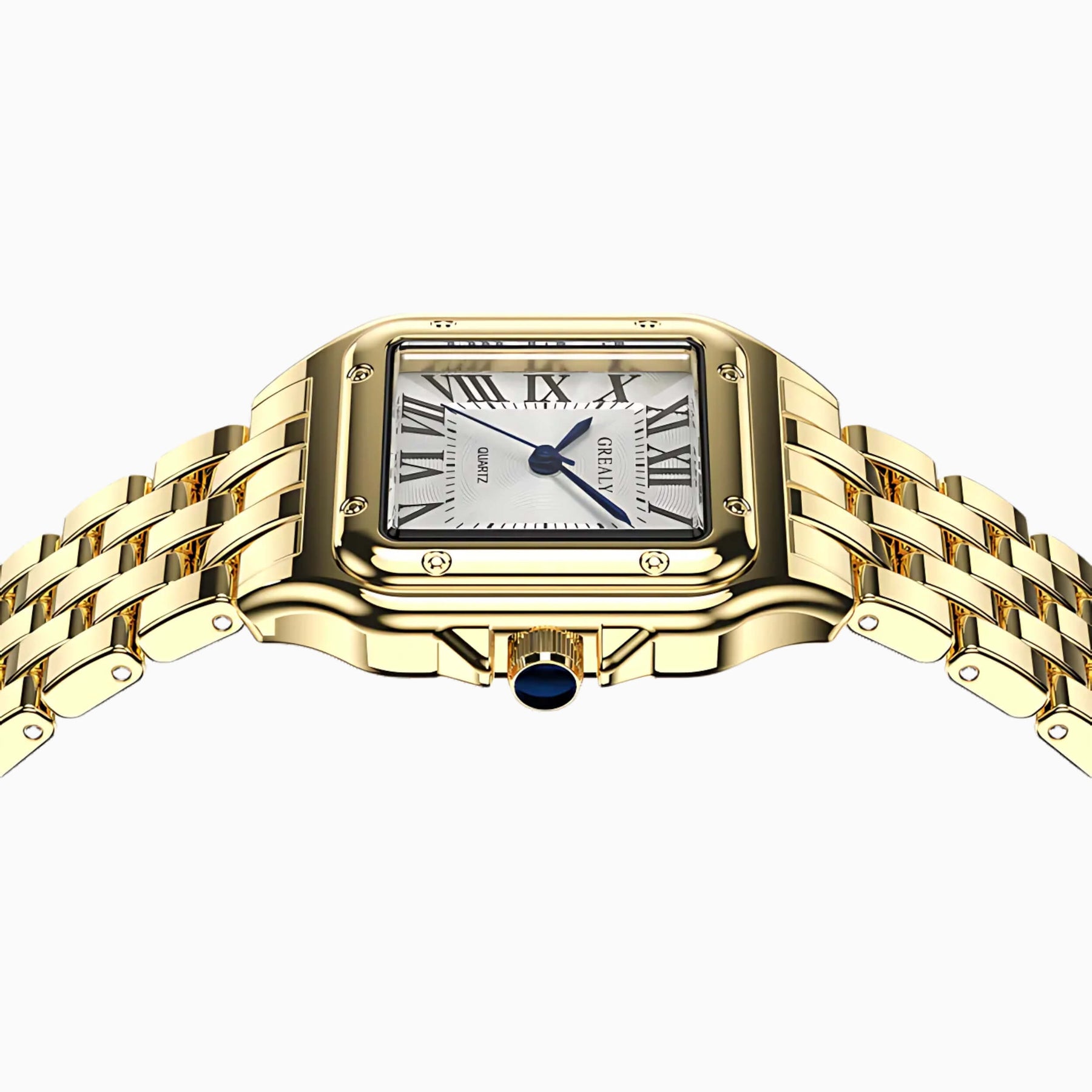 VILMARIE Lumière elegante Edelstahl Armbanduhr für Damen in Gold