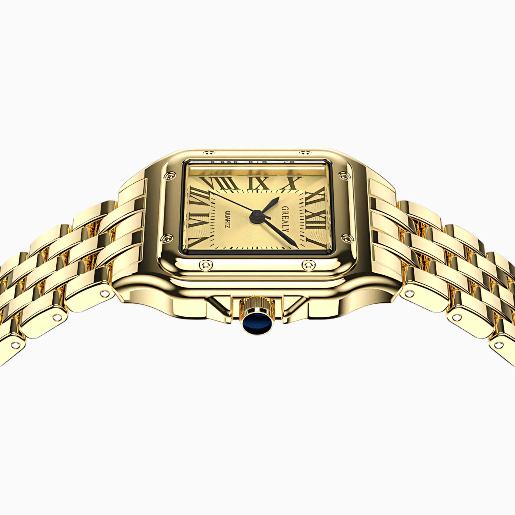 VILMARIE Lumière elegante Edelstahl Armbanduhr für Damen in Gold