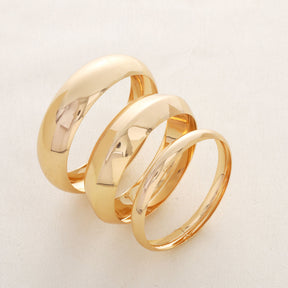 Glamouröses 3er Armreifen Set Gold Hochglanzpoliert Hypoallergener Schmuck Damen