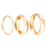 Glamouröses 3er Armreifen Set Gold Hochglanzpoliert Hypoallergener Schmuck Damen