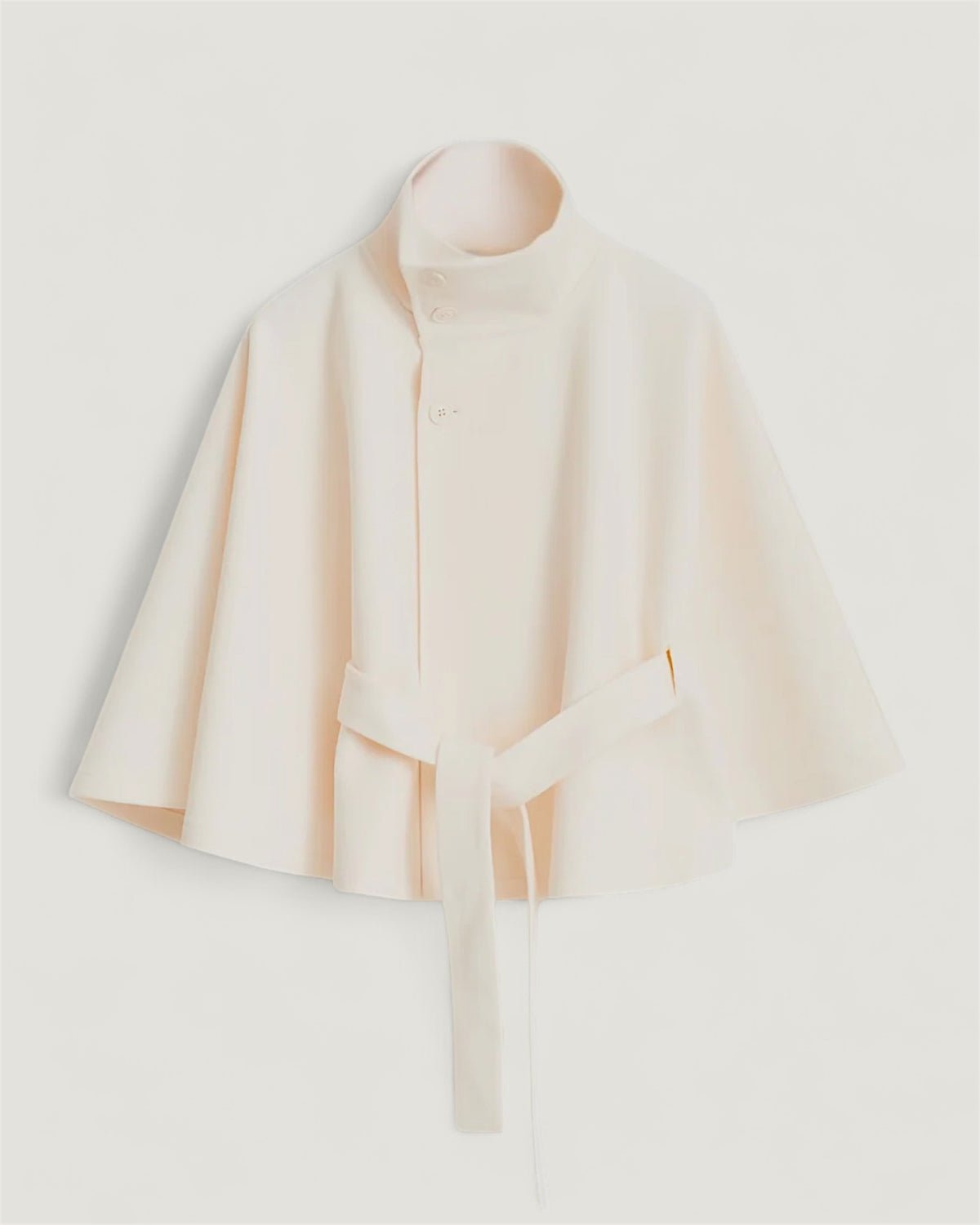 Elegantes Montmartre Cape aus weichem Wollmix mit Cape-Ärmeln und Gürtel