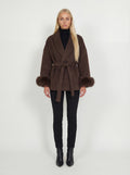 wool coat - braun