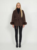 wool coat - braun
