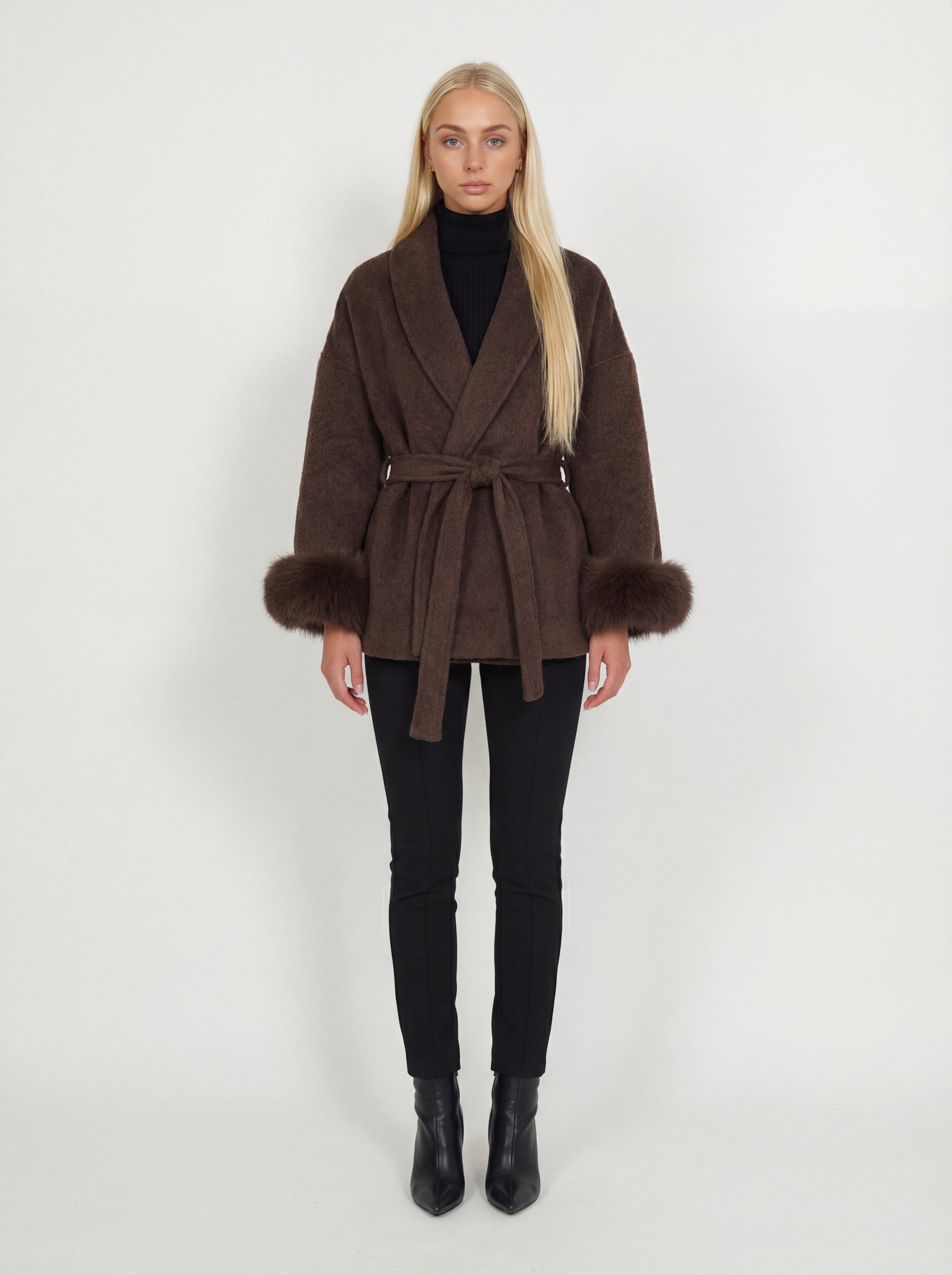 Bella Léa wool coat burgundyrot