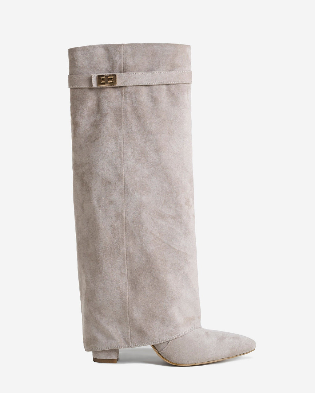 Lavista Kniehohe Wildlederstiefel in Taupe mit schickem verstecktem Absatz