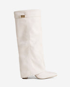 Lavista Suede Kniehohe Stiefel Creme