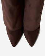 Lavista Suede Kniehohe Stiefel Dunkelbraun