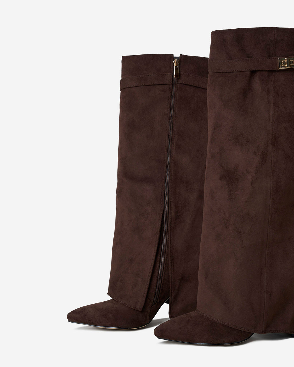 Lavista Suede Kniehohe Stiefel Dunkelbraun