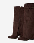 Lavista Suede Kniehohe Stiefel Dunkelbraun
