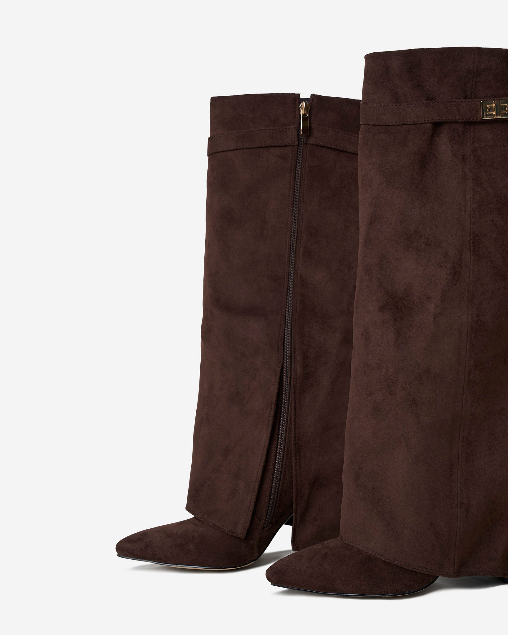 Lavista Suede Kniehohe Stiefel Dunkelbraun